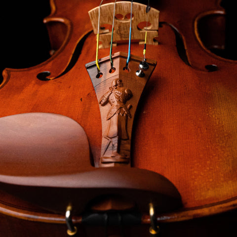 Mountain Mahogany "La Pucelle" tailpiece on a Hellweg & Cloutier replica "Betts" violin