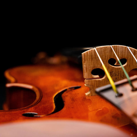 Stradivarius’s beautiful arching with an Aubert Deluxe Bridge