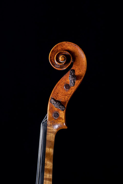 An 18th century violin with "Lady Blunt" pegs