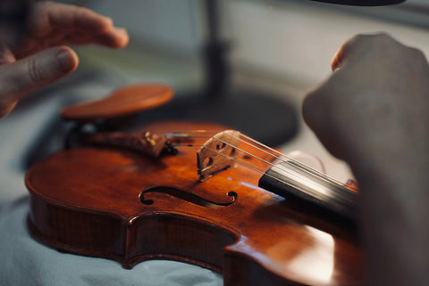 H&C “Betts” Stradivari Replica with Mountain Mahogany Fittings and custom unique antique oil finish.